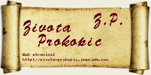 Života Prokopić vizit kartica